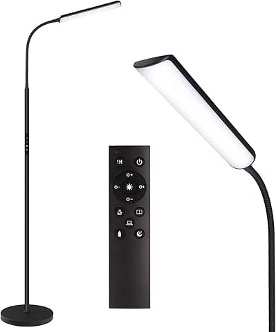 Bright 15W LED Floor Lamp with Adjustable Color and Brightness