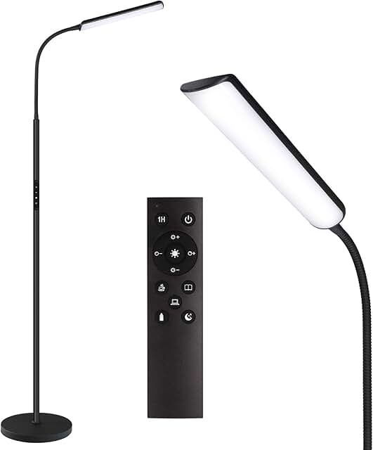 Bright 15W LED Floor Lamp with Adjustable Color and Brightness