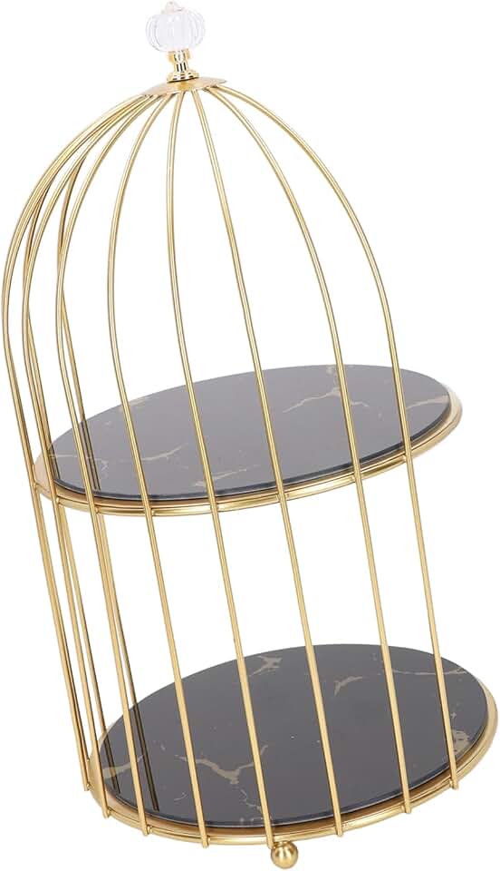 Double Layer Storage Shelf for Bird Cage and Countertop
