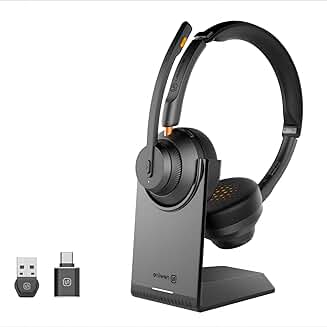 Wireless Conferencing Headset with Noise Cancelling and Mic