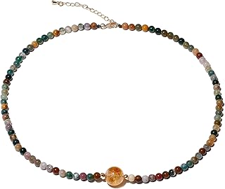 Beaded Citrine Necklace for Wealth and Balance