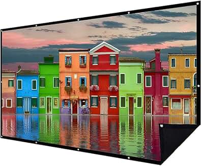150-inch double layer projection screen for indoor and outdoor use