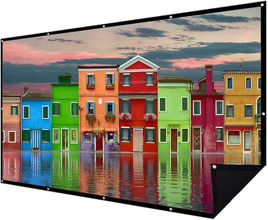 150-inch double layer projection screen for indoor and outdoor use