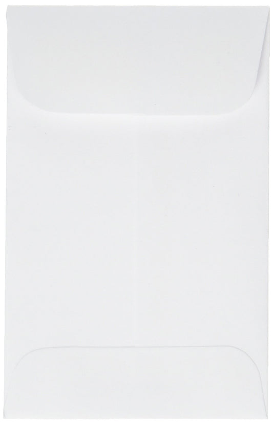 Bright White Coin Envelopes, 2 1/4" x 3 1/2", 50 Pack
