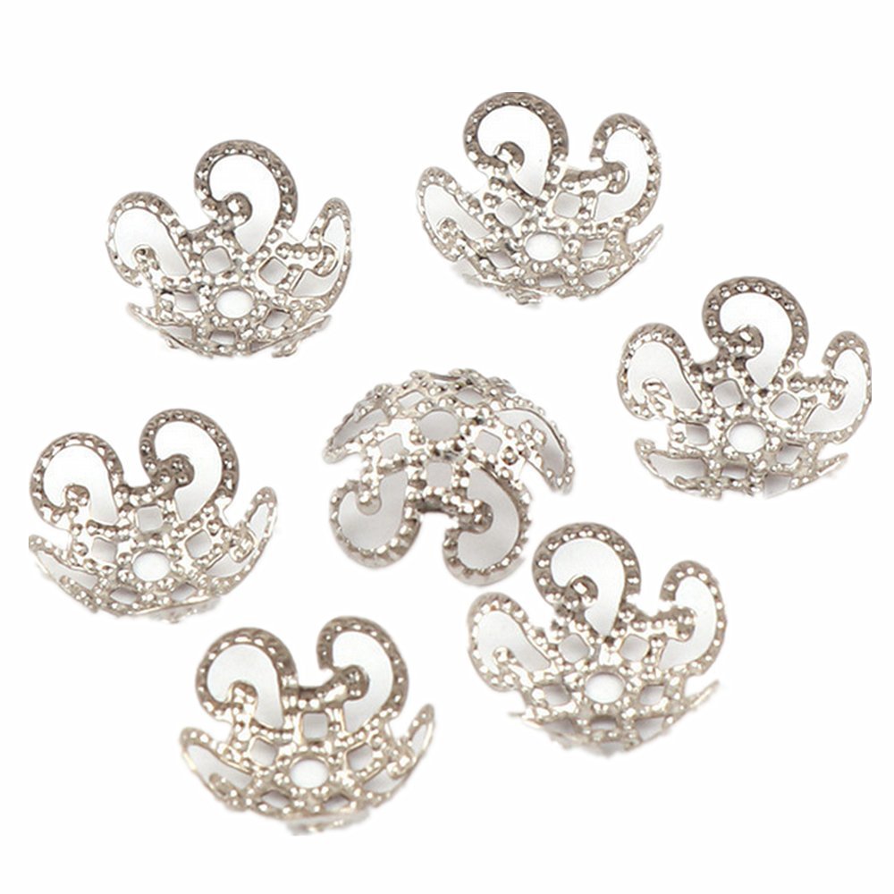 500pcs 11mm gold-tone flower bead caps for jewelry making