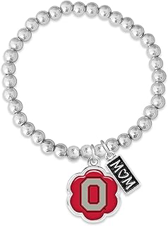 Ohio State Buckeyes Hazel Mom Charm Bead Bracelet
