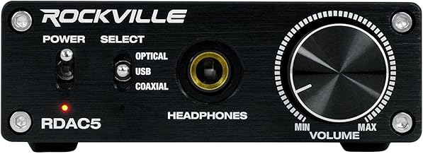 Digital to Analog Converter with USB, Optical, Coax, RCA, and Headphone Amp