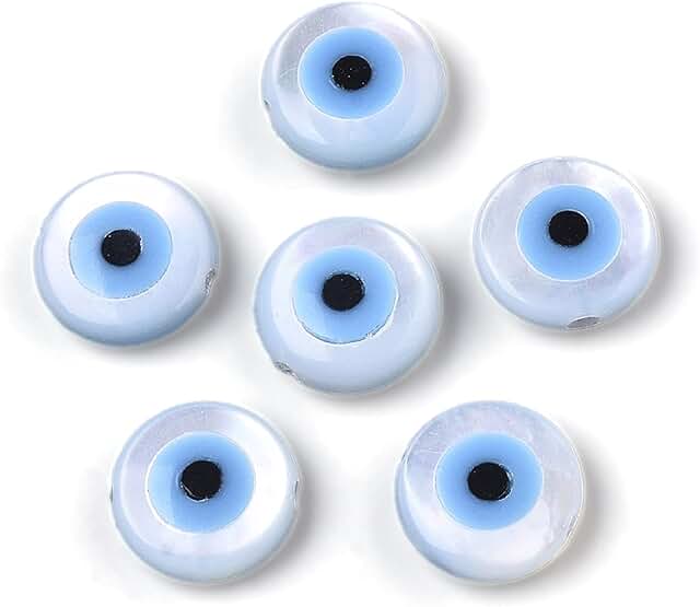 20 White Shell Beads for Jewelry Making