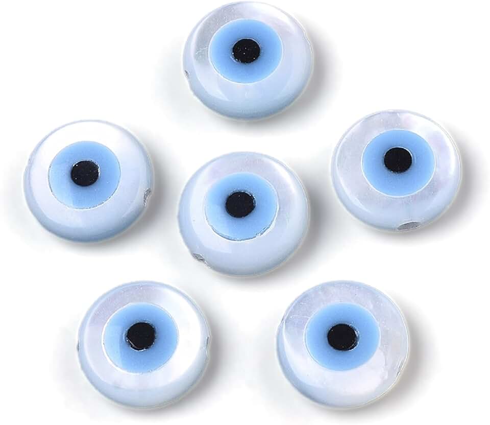20 White Shell Beads for Jewelry Making