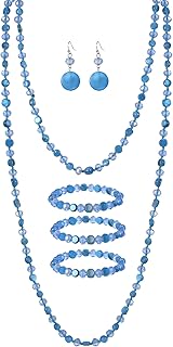 Infinity Wrap Jewelry Set with Necklace, Earrings, and Bracelet