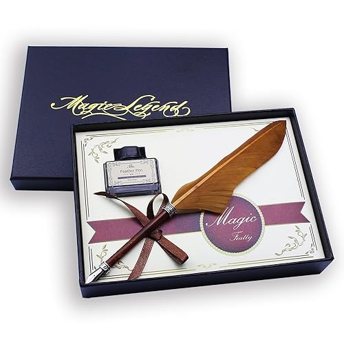 Cool Stationery Set with Dip Pen and Quill