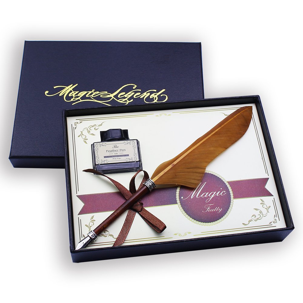 Cool Stationery Set with Dip Pen and Quill