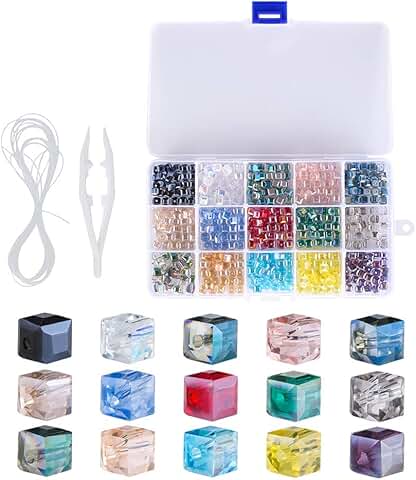 6mm AB Glass Beads for Jewelry Making, 450 Pieces