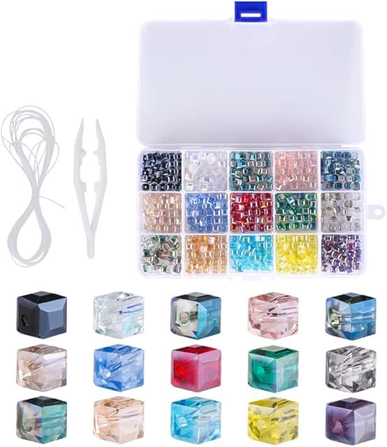 6mm AB Glass Beads for Jewelry Making, 450 Pieces