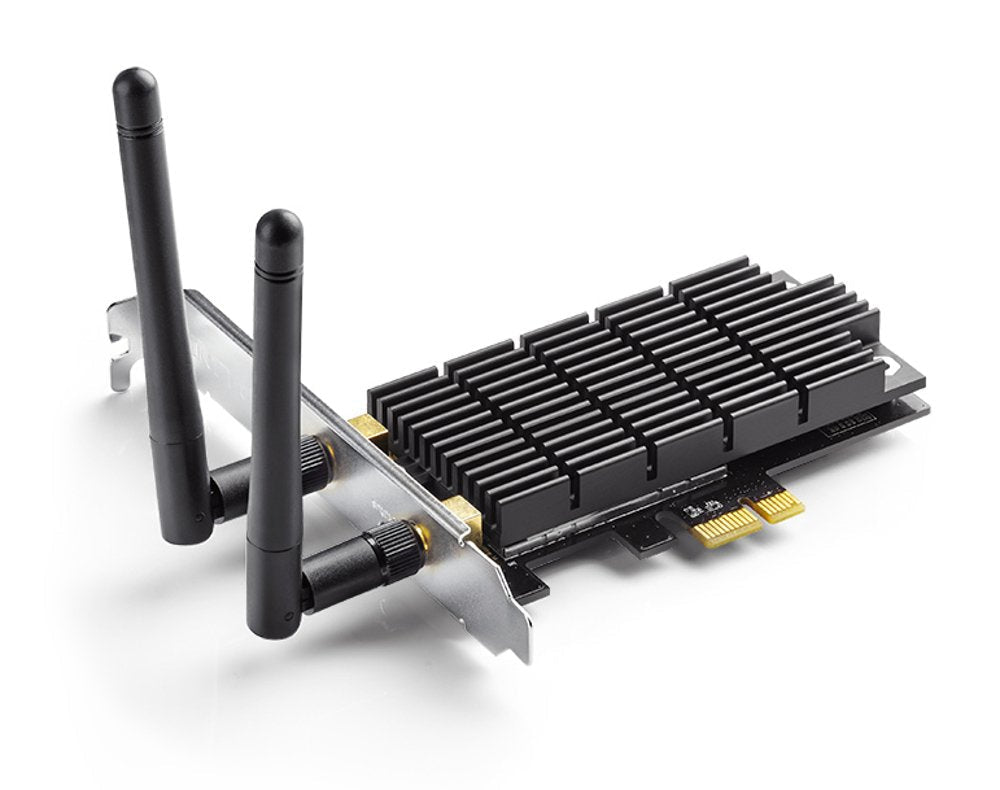 AC1300 PCIe WiFi PCIe Card(Archer T6E)- 2.4G/5G Dual Band Wireless PCI Express Adapter, Low Profile, Long Range, Heat Sink Technology, Supports Windows 10/8.1/8/7/XP