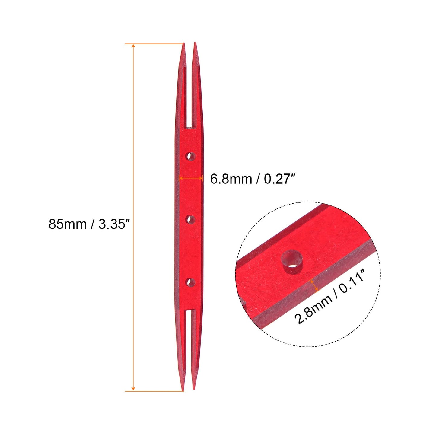 LaceCraft Duo 2pcs Plastic Weaving Shuttles Dark Red
