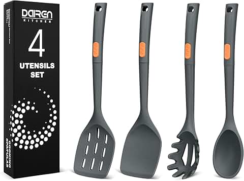 Silicone Cooking Utensil Set with Spatulas and Spoons