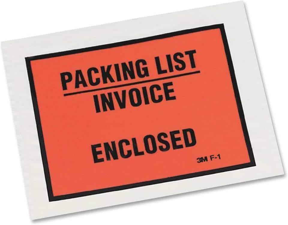 Full Print Packing List Envelope, 4.5 x 5.5 inches