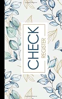 Large Print Check Register and Log Book for Two Years