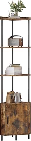 Tall 5-Tier Corner Shelf for Living Room and Kitchen