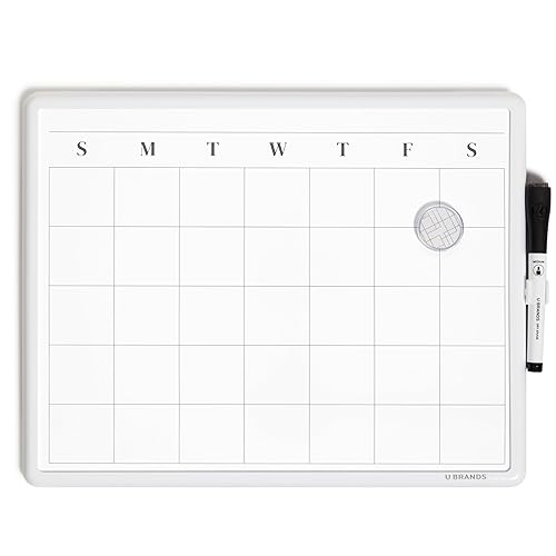 Magnetic Dry Erase Calendar Whiteboard, 11x14 inches