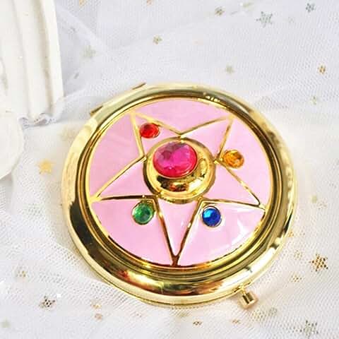 Anime Star Crystal Compact Mirror for Travel and Cosplay