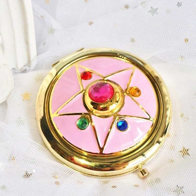 Anime Star Crystal Compact Mirror for Travel and Cosplay