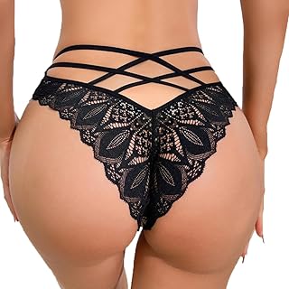 Set of 3 Women's Lace Low Rise Thongs