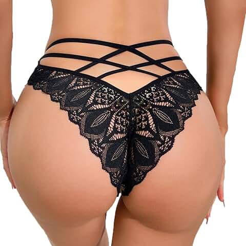 Set of 3 Women's Lace Low Rise Thongs