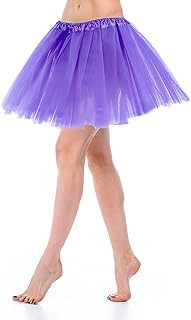 Adult Tulle Tutu Skirt, 3 Layers, Elastic Waist