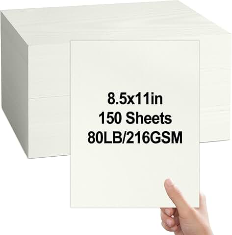 Cream Linen Textured Cardstock for Invitations and Crafts