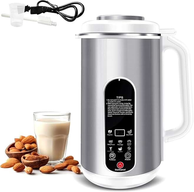 40oz Stainless Steel Nut Milk Maker with 8 Functions