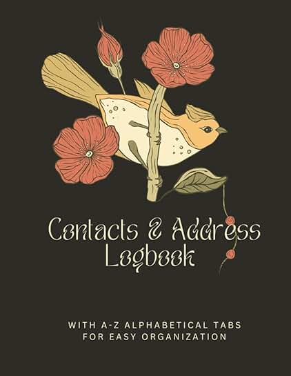 Large Print Contacts and Address Logbook with Alphabet Tabs