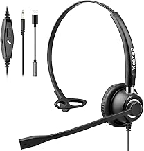 Wired 3.5mm/USB-C Headset with Noise Cancelling Mic