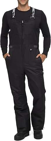 Men's Black Insulated Athletic Fit Bib Overalls, Medium