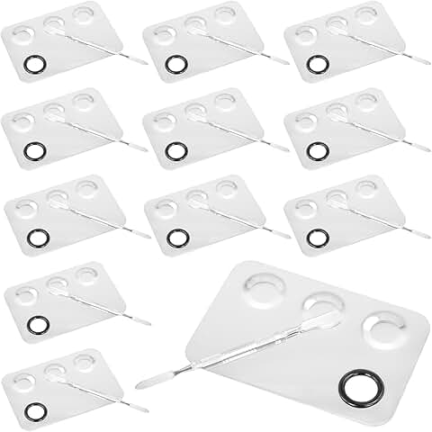 12-Piece Stainless Steel Makeup Mixing Palette