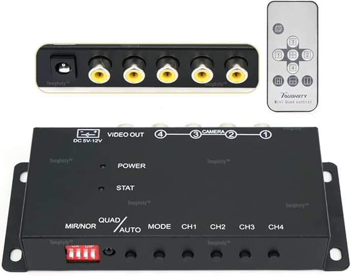 4-Channel Mini Color Video Splitter for CCTV Cameras