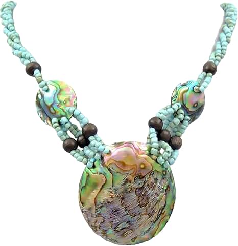 Handmade Paua Abalone Shell Necklace for Women