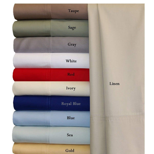 California King Blue Ultra Soft Bed Sheets 100% Rayon from Bamboo Sheet Set