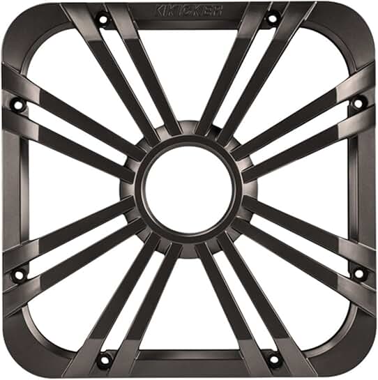 Square 12-inch Subwoofer Grille in Charcoal
