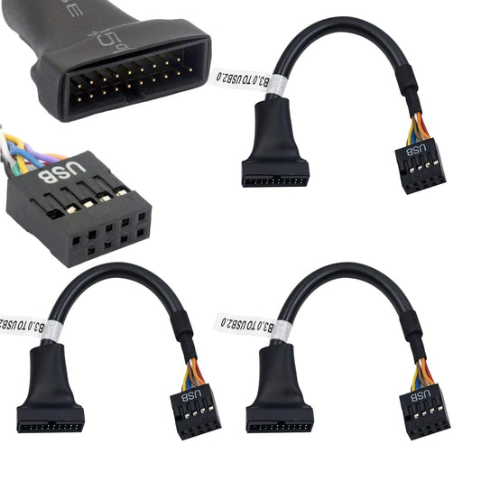 USB 3.0 to USB 2.0 Header Adapter, 3 Pack