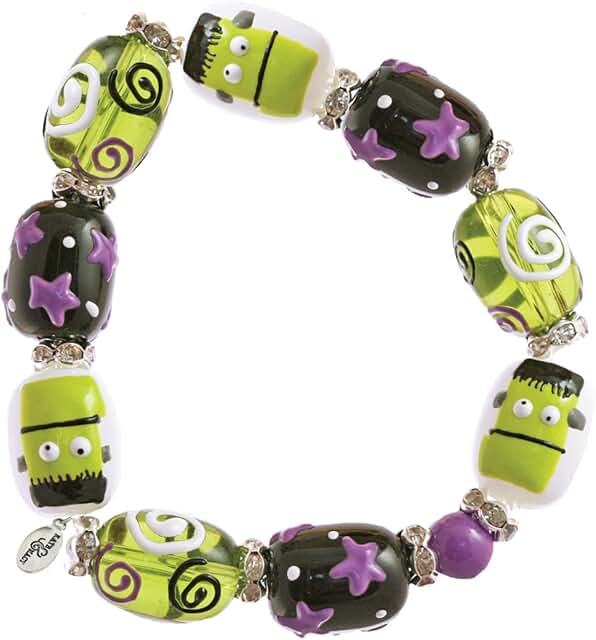 Beaded bracelet with Frankenstein design