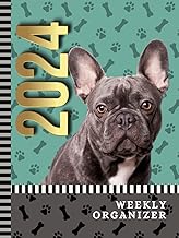 2024 Weekly Organizer with Dog Art Cover