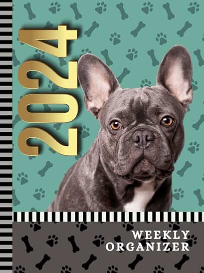 2024 Weekly Organizer with Dog Art Cover