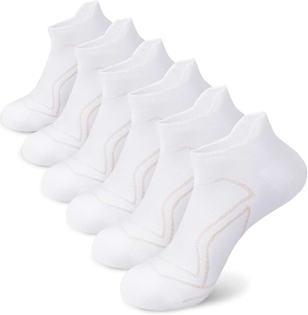 Six Pairs of Women's Athletic Running Ankle Socks