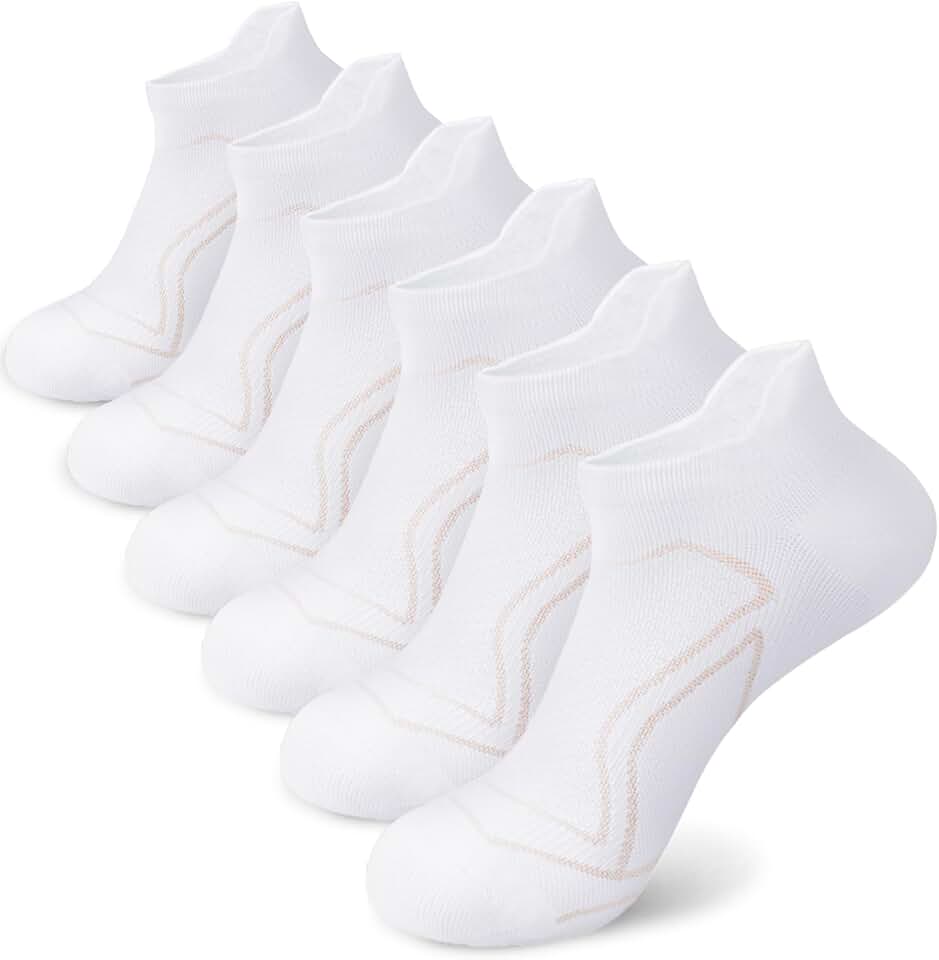 Six Pairs of Women's Athletic Running Ankle Socks