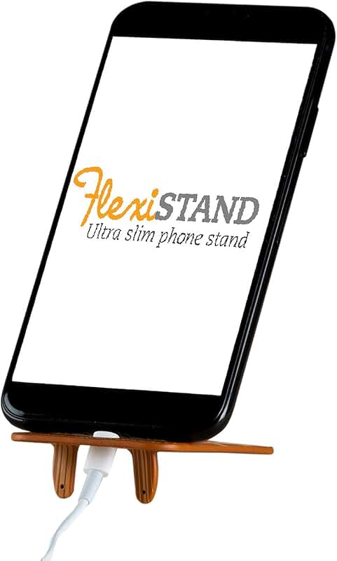Compact adjustable wood phone stand for readers and writers