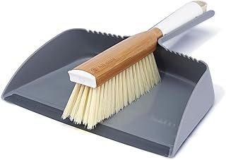 White and grey brush and dustpan set