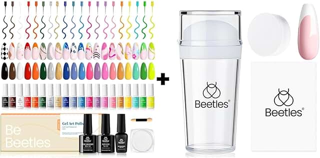Beetles Gel Nail Art Polish and Stamp Kit