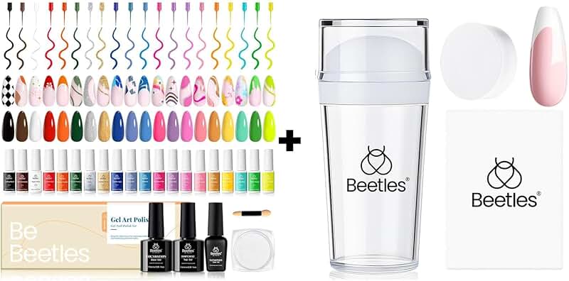 Beetles Gel Nail Art Polish and Stamp Kit